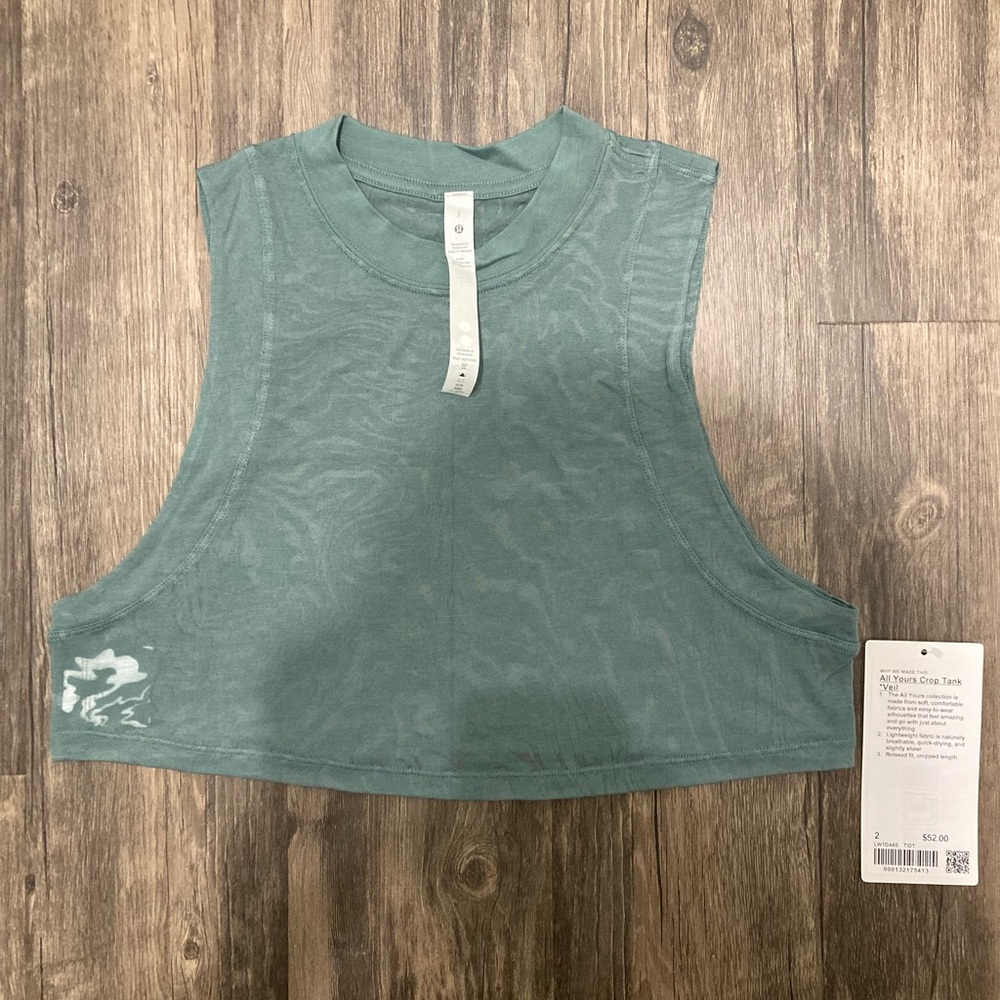 Lululemon All Yours Crop Tank Veil
